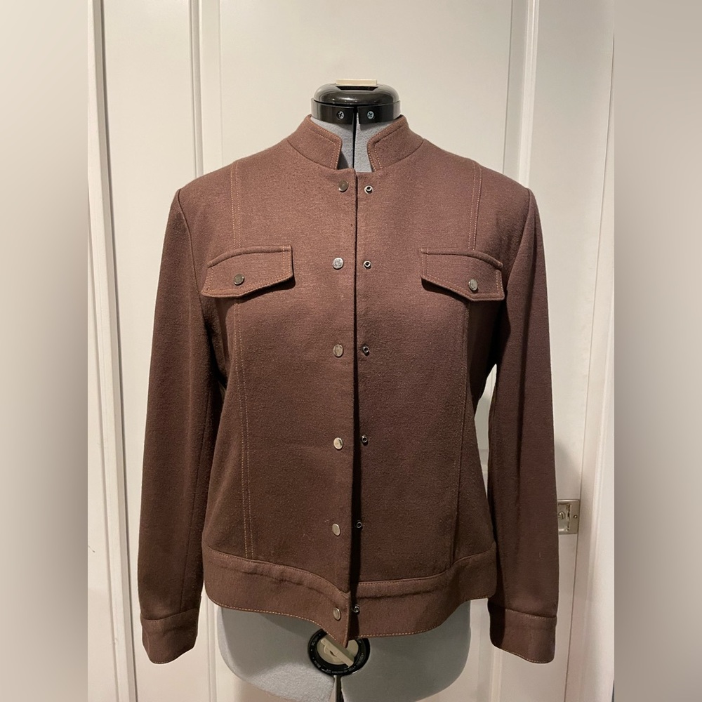 CARA MODE BROWN KOREAN BUTTON UP JACKET